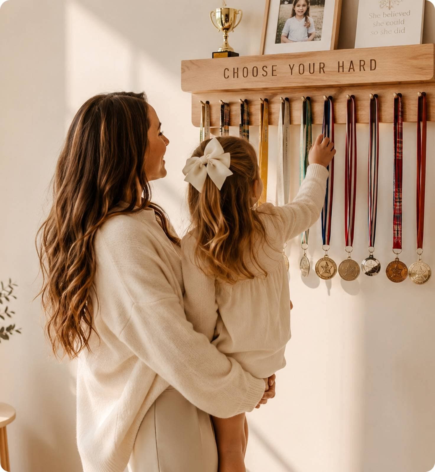 Parent celebrating child's achievement
